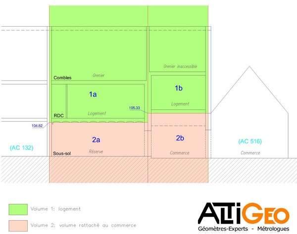 Division en volumes géomètre expert